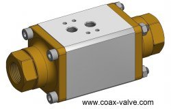 2/2 Pneumatic coaxial valve normally open