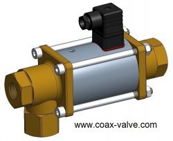 3/2 way coaxial solenoid valve normally open