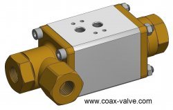 3/2 way externally operated coax valve normally open