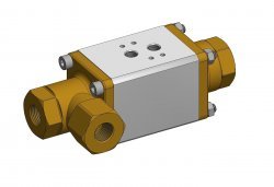 3 way coax valve air operated